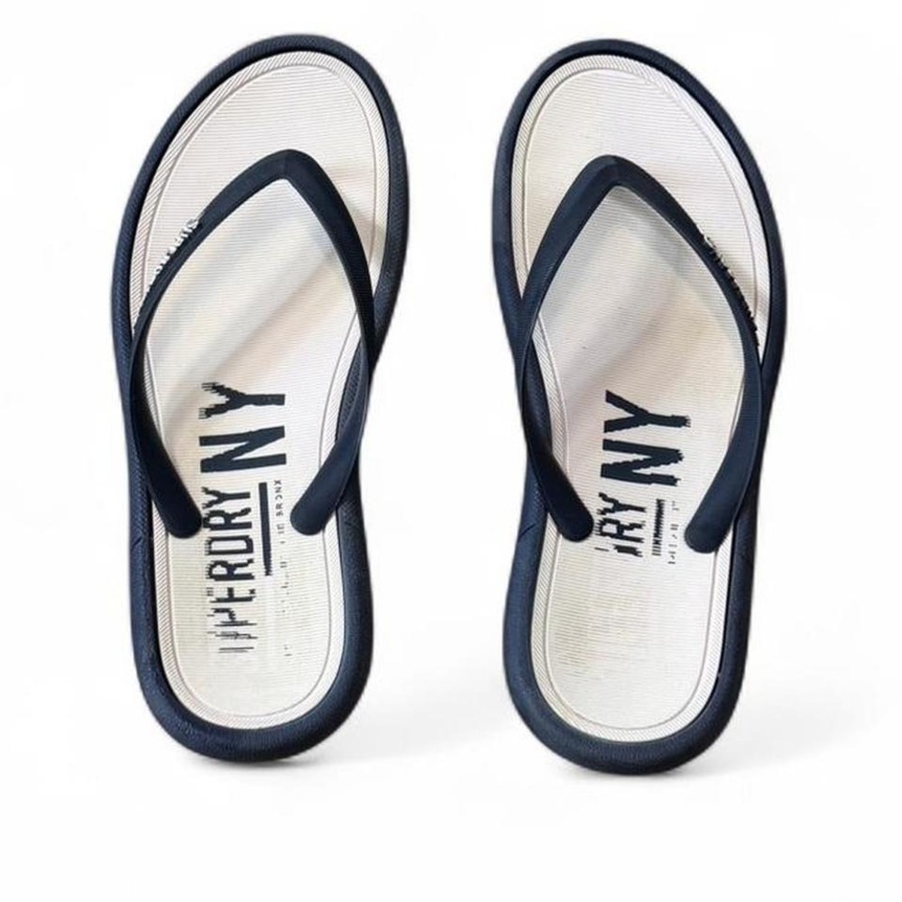 Superdry Navy/White Flip Flops,‎ Women's Size M